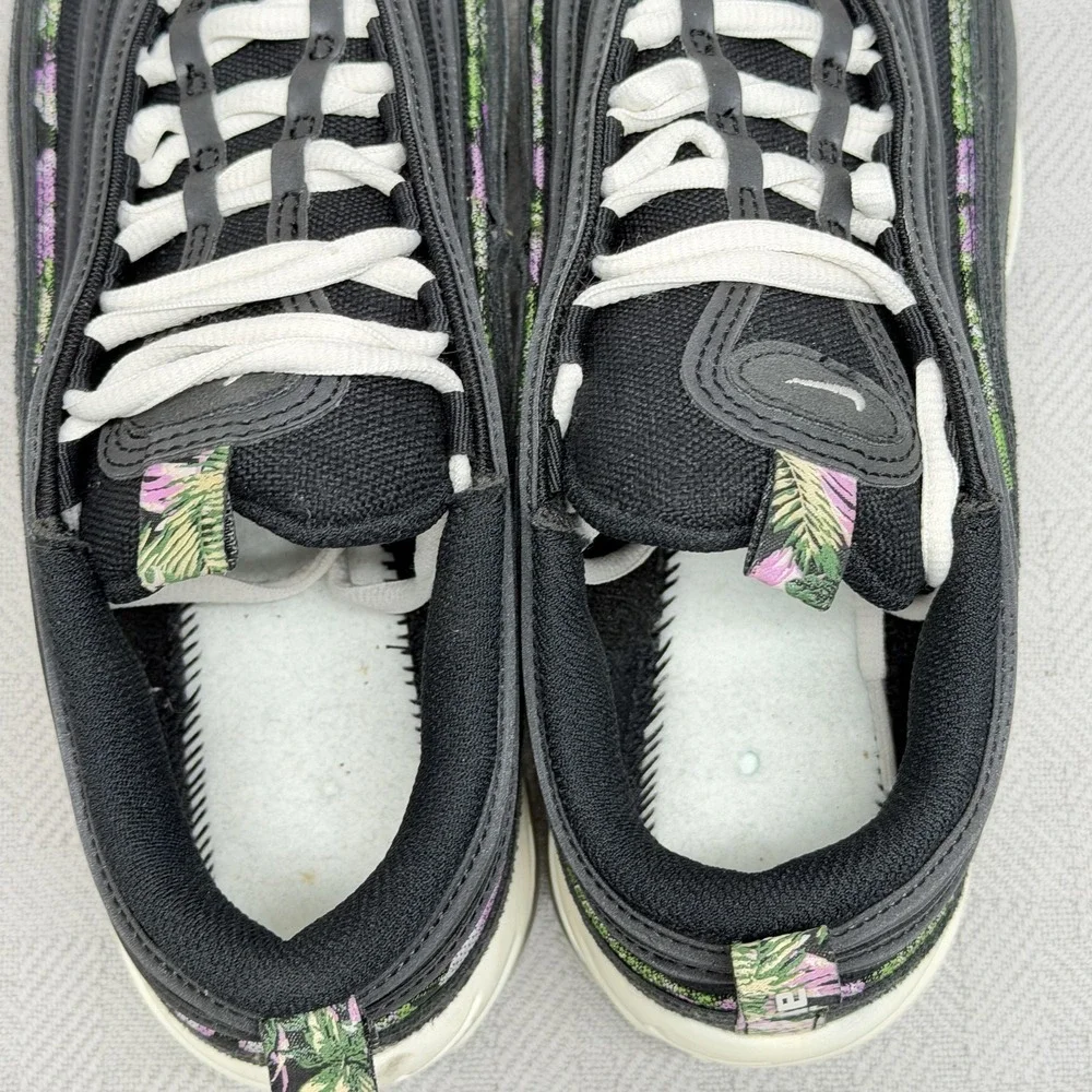 Nike Air Max 97 Next Nature Floral Tapestry Shoes Womens Size 8 Black FN7104-010